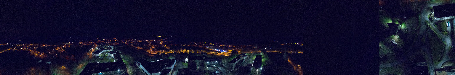 Visite virtuelle de l'hôpital de Tréguier de nuit