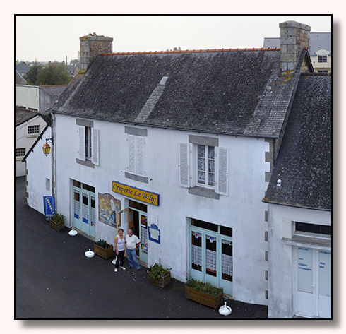 Photographie aérienne de la crêperie Le Bilig